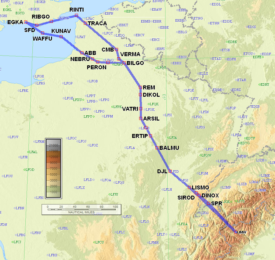 Trip from Shoreham EGKA UK to Aosta LIMW Italy October 2020