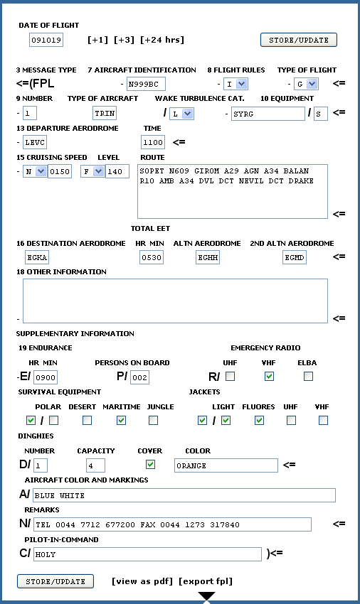 online-flight-plan-filing